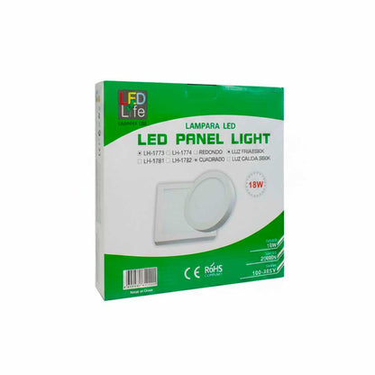 PLAFON 18W CUADRADO LUZ FRIA LED LIFE LH-1773