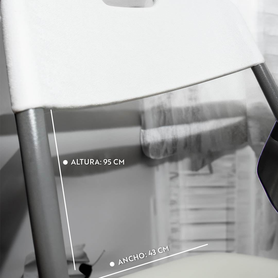 SILLA PLEGABLE PLASTICO METAL COLOR BLANCO LH-4267