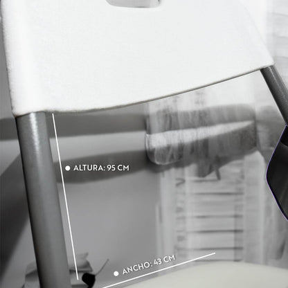 SILLA PLEGABLE PLASTICO METAL COLOR BLANCO LH-4267