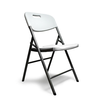 SILLA PLEGABLE PLASTICO METAL COLOR BLANCO LH-4267