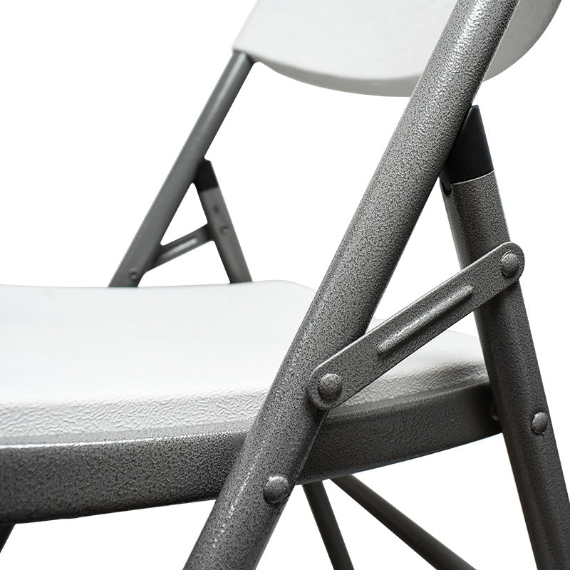 SILLA PLEGABLE PLASTICO METAL COLOR BLANCO LH-4267