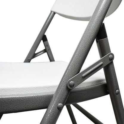 SILLA PLEGABLE PLASTICO METAL COLOR BLANCO LH-4267