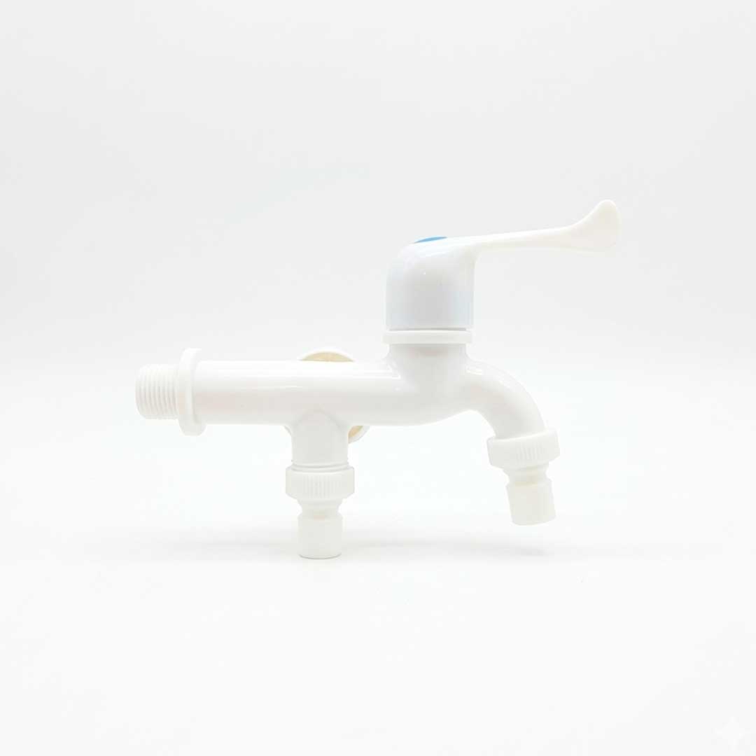 CANILLA 1/2¨PLASTICA DOBLE SALIDA LH-3012