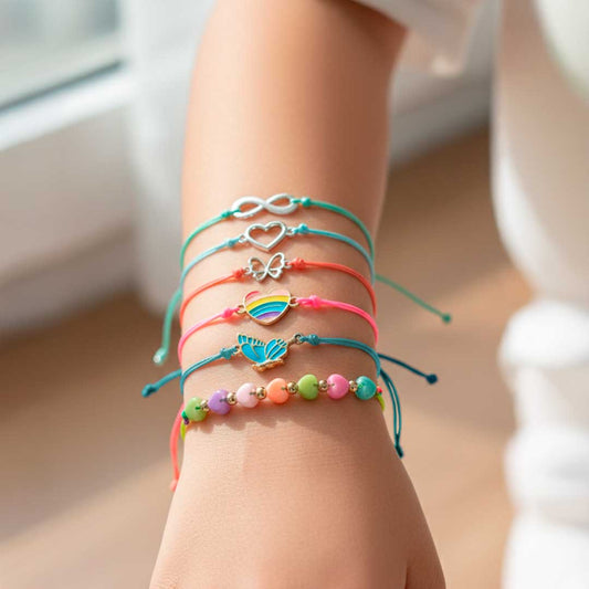 SET DE PULSERAS 6PZ DE COLORES BLISTER 625-515-21