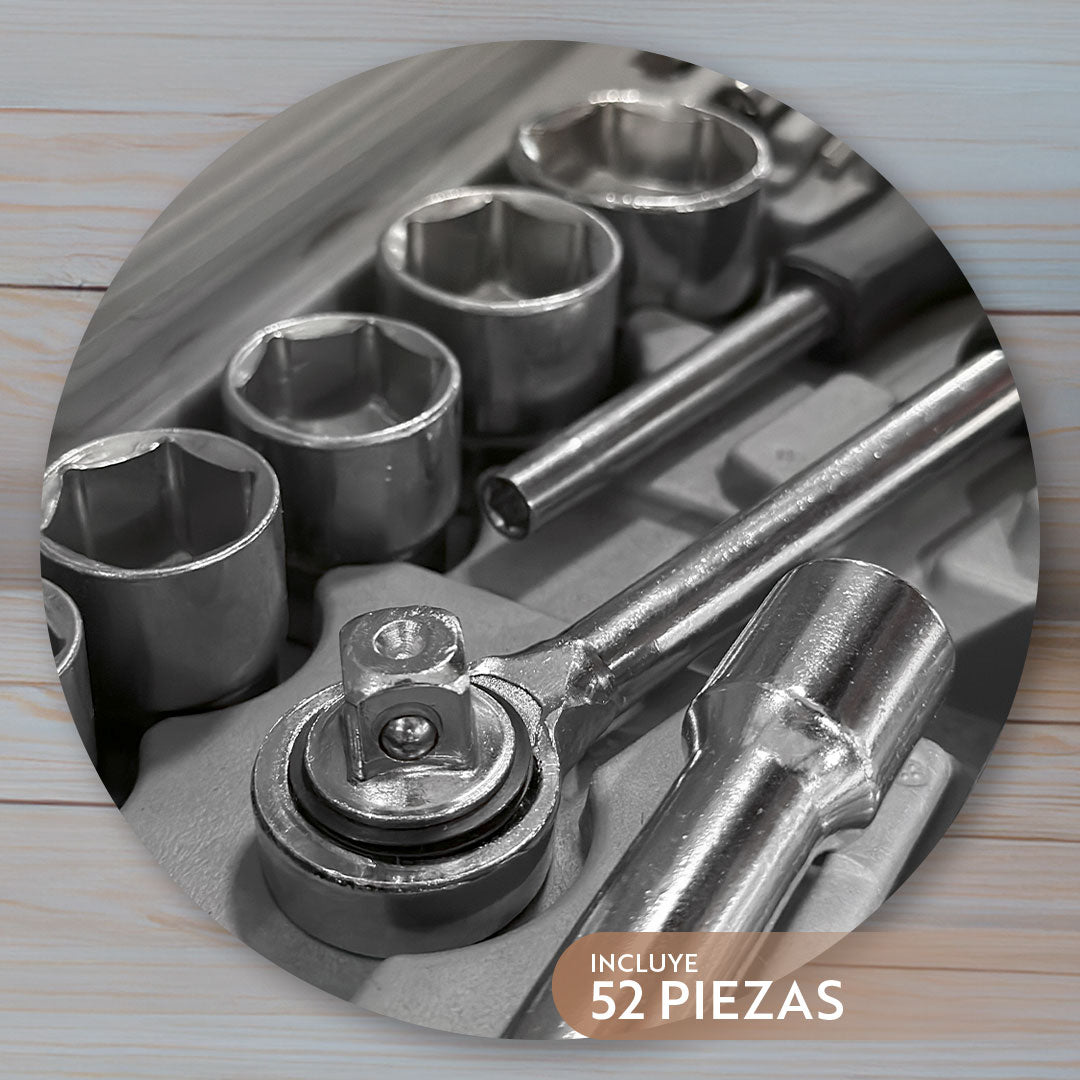 JUEGO DE DADO 1/2”-1/4” 52PZ 4-32M AIWA LH-407