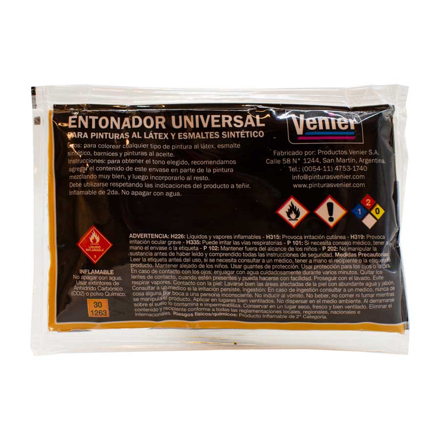 ENTONADOR OCRE UNIVERSAL P/PINTURA 30CC VENIER