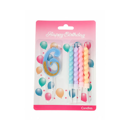 SET VELAS D/CUMPLEAÑOS 4+NUMERO  GM-R241