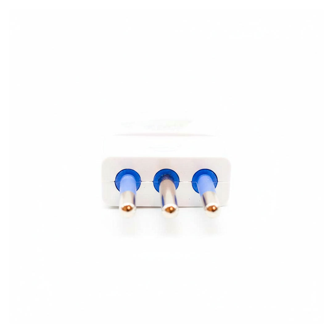 FICHA MODULAR 10AMP 3 PATAS BLANCA LED LIFE SL1002