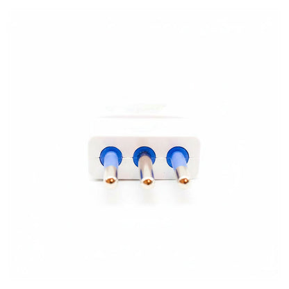 FICHA MODULAR 10AMP 3 PATAS BLANCA LED LIFE SL1002