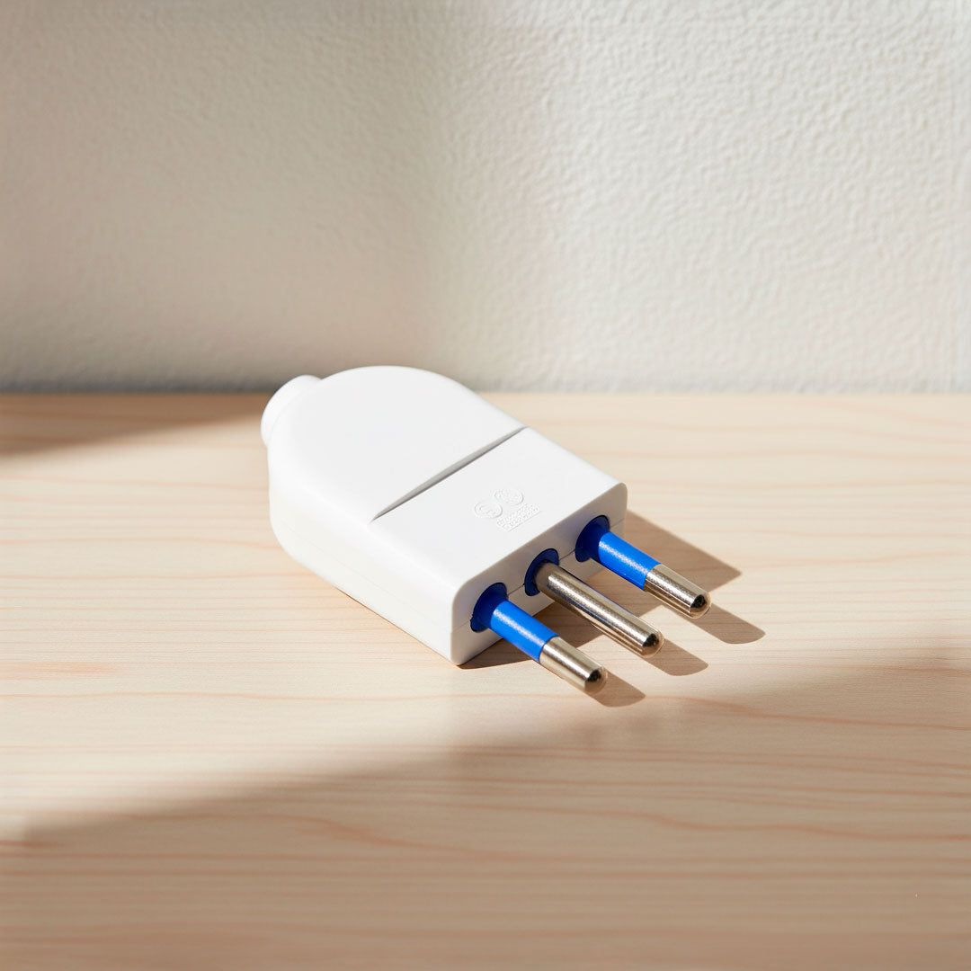 FICHA MODULAR 10AMP 3 PATAS BLANCA LED LIFE SL1002