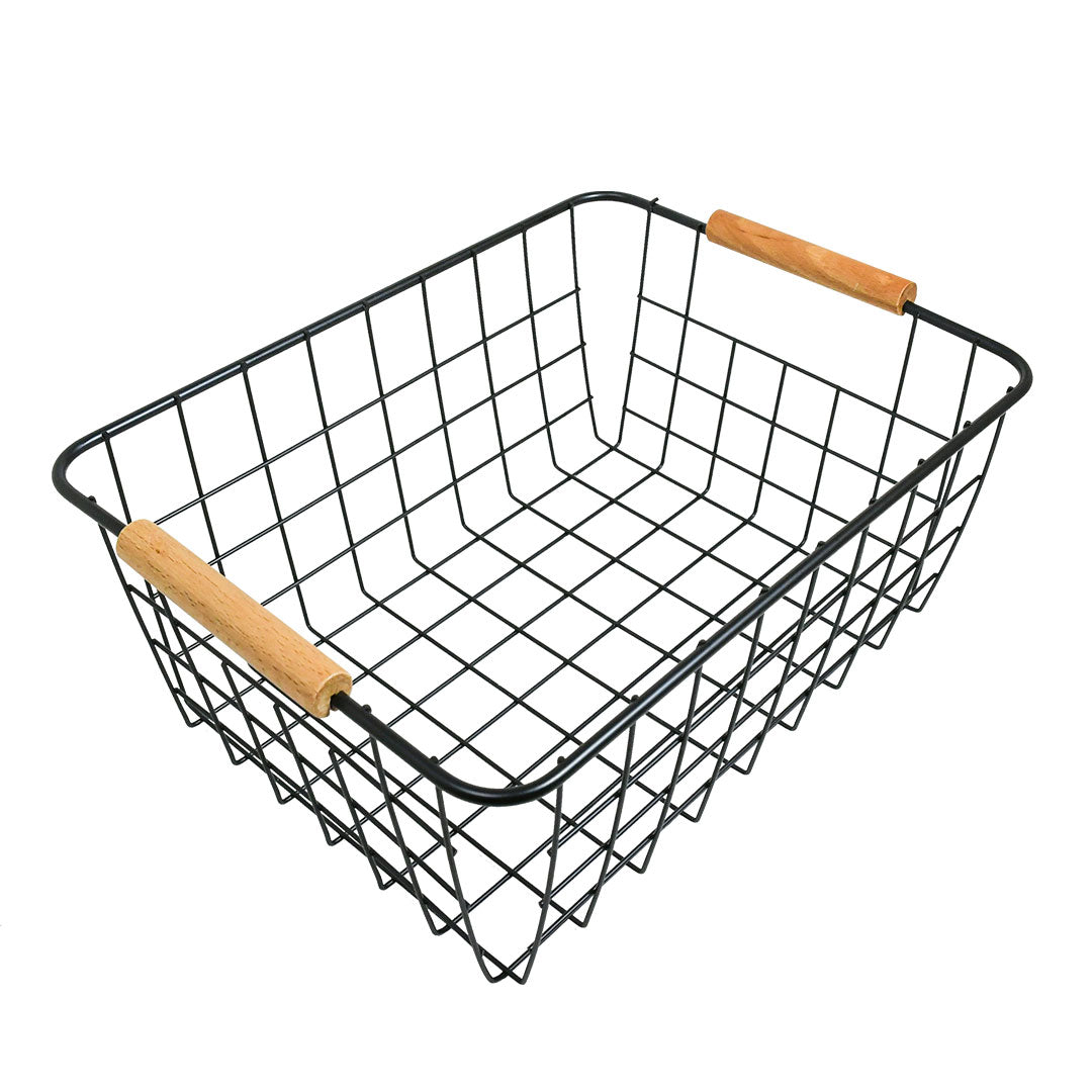 CESTO METALICO NEGRO 22X28X12CM LH-3671