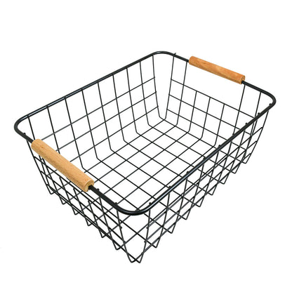 CESTO METALICO NEGRO 22X28X12CM LH-3671