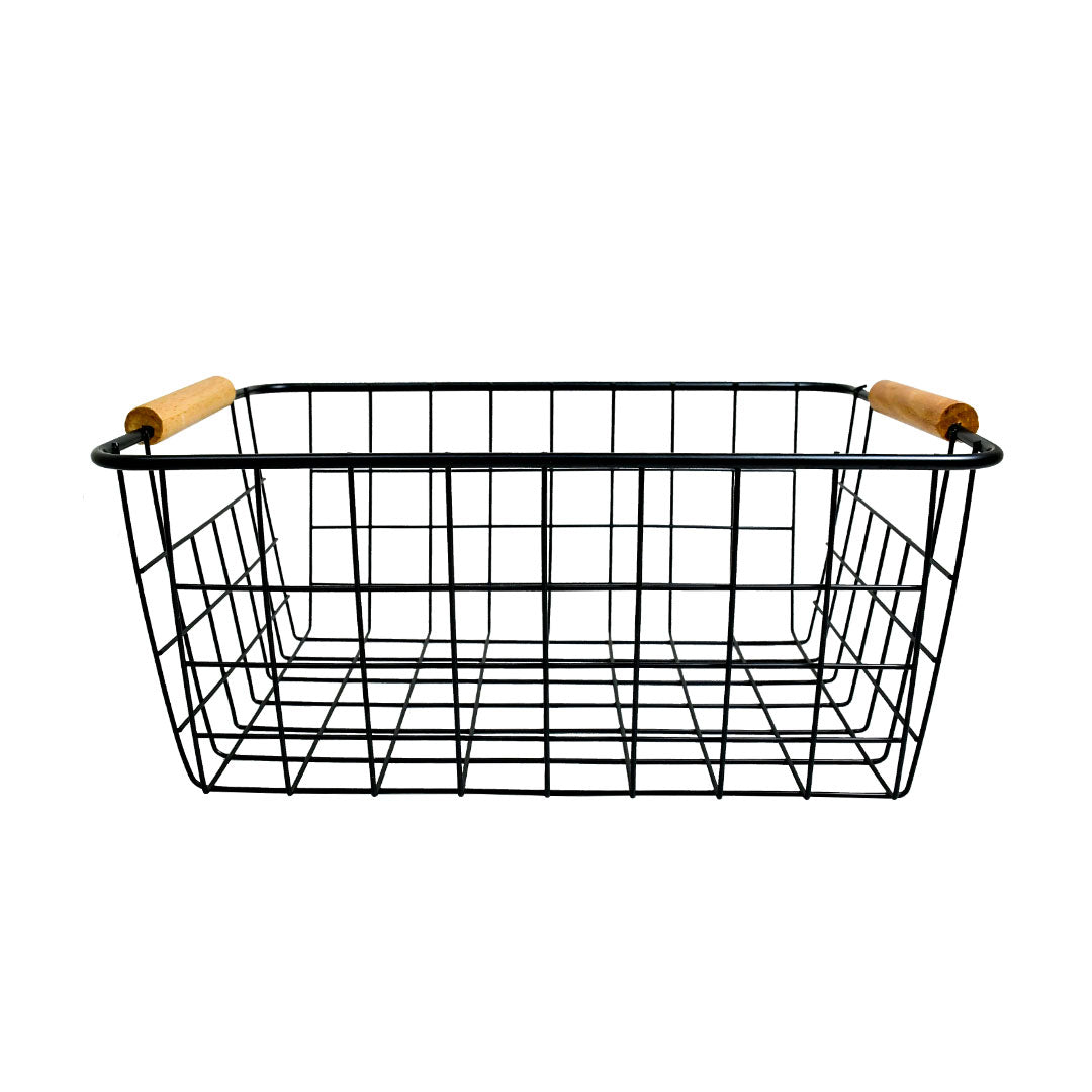 CESTO METALICO NEGRO 22X28X12CM LH-3671