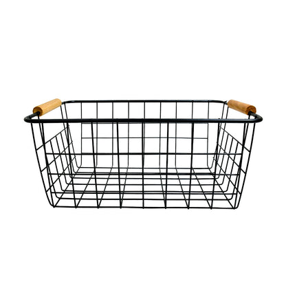CESTO METALICO NEGRO 22X28X12CM LH-3671