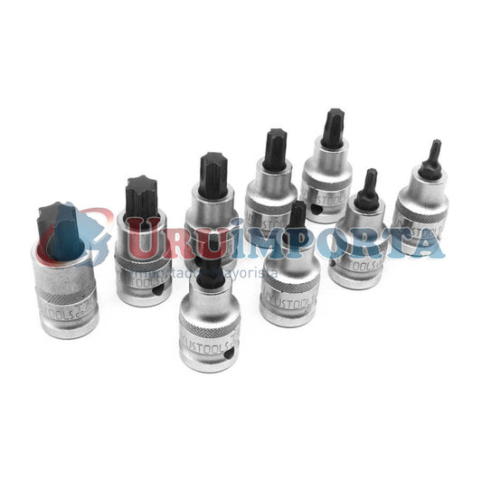 JUEGO DE DADO TORX 1/2” 9PZ  55MM UYUS DAX901