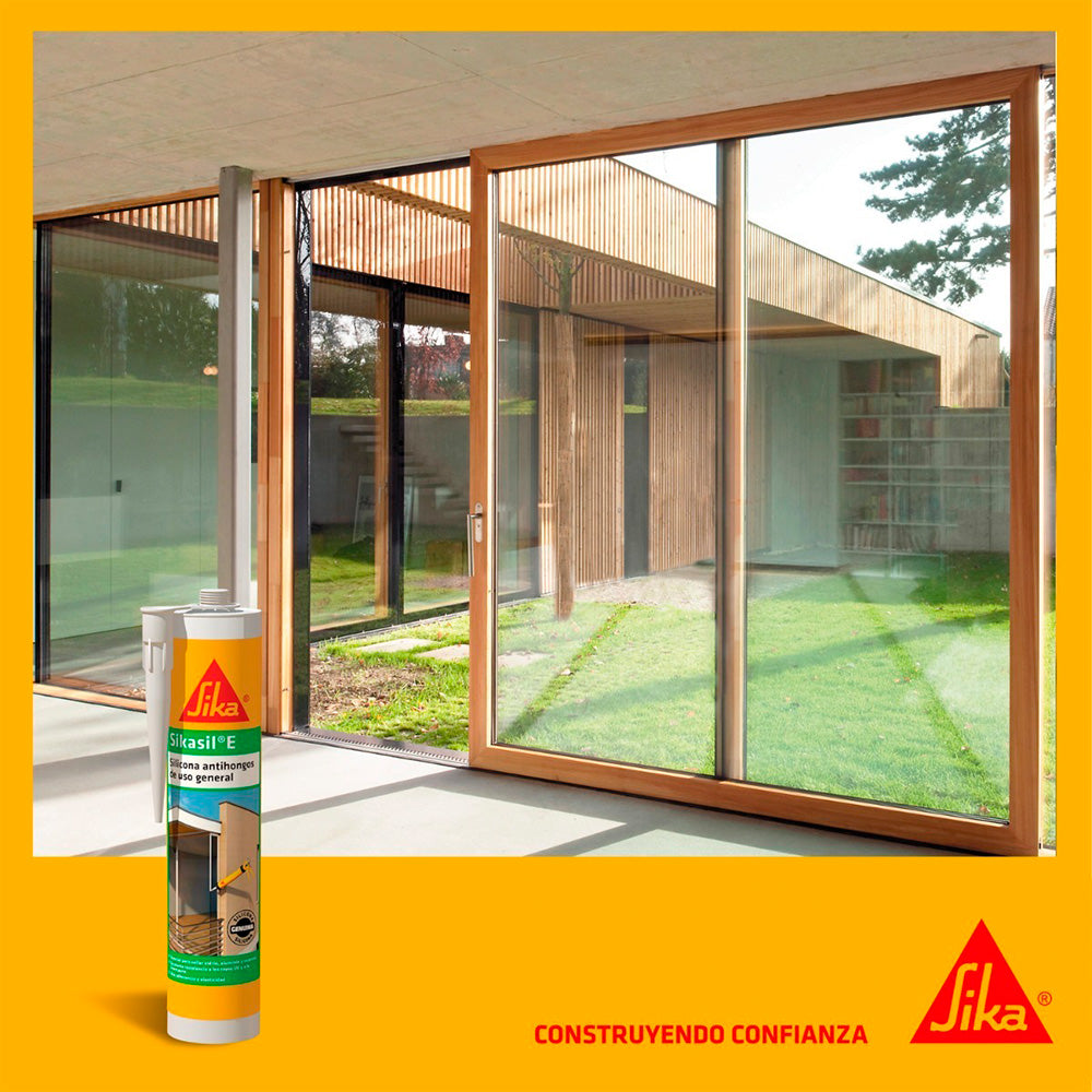 SILICONA SIKASIL E TRANSPARENTE 280CC ACIDA