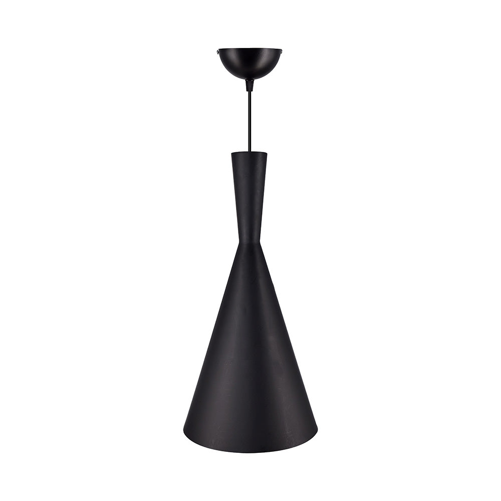 LAMPARA DE COLGAR TIPO CONO NEGRO MATE LH-2310