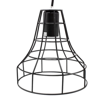 LAMPARA COLGAR VINTAGE JAULA METALICA NEGRA LH2316