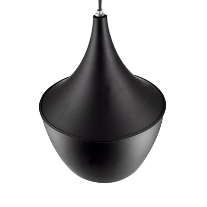 LAMPARA DE COLGAR TIPO COPA NEGRO MATE LH-2311