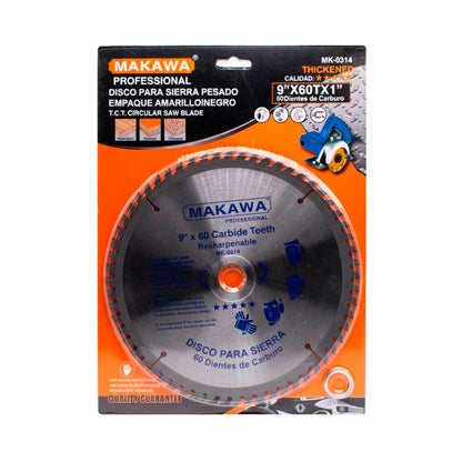 DISCO CORTE MADERA 9″ 60D MAKAWA MK-0314