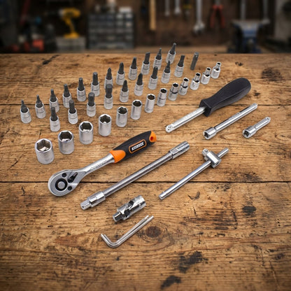 JUEGO DE DADO Y PUNTA 1/4″ 46PZ MAKAWA TW-46P