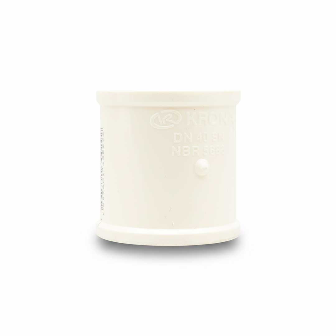 CUPLA 40MM BLANCO DE PVC KRONA K-644