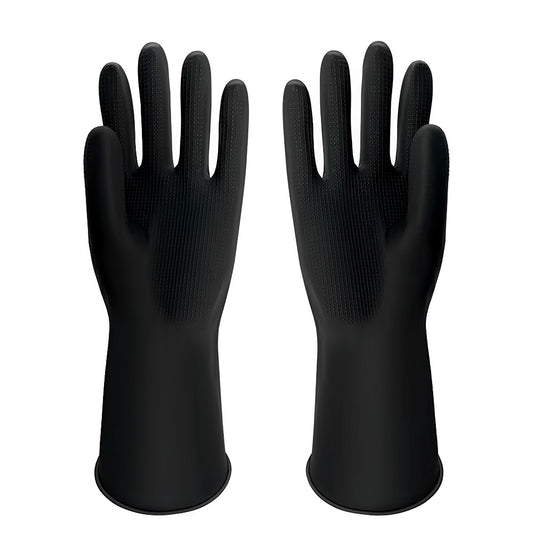 GUANTE LARGO DE GOMA NEGRO EXTRA PROTECCION LH1377