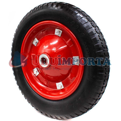 RUEDA MACIZA 3.00-8 EJE 20MM LH-1334