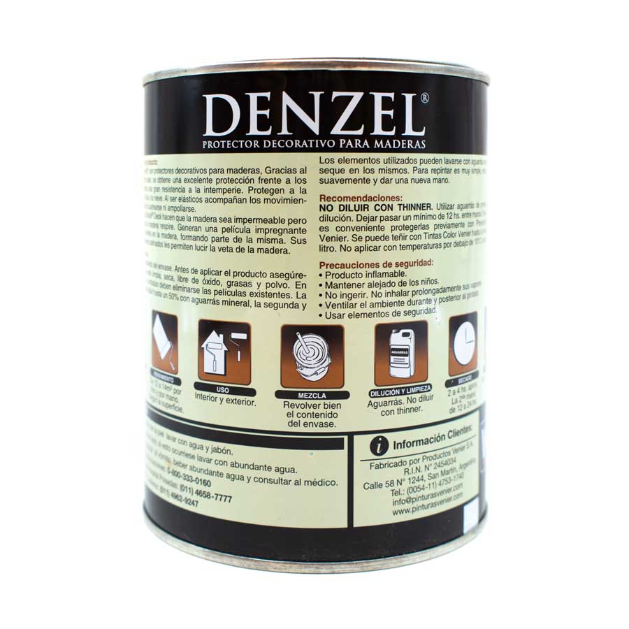 PROTECTOR 1L CAOBA PARA MADERA SATINADO DENZEL