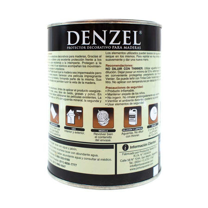PROTECTOR 1L CAOBA PARA MADERA SATINADO DENZEL