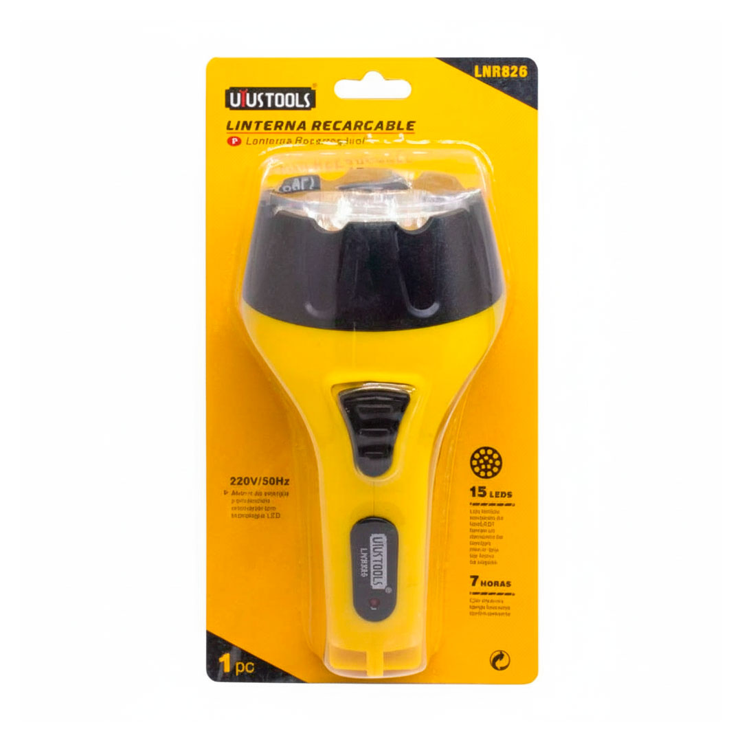 LINTERNA RECARGABLE 15 LED UYUSTOOLS LNR826