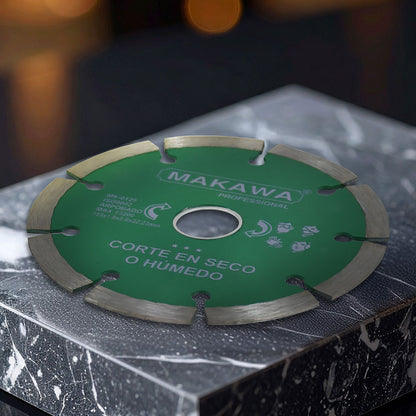 DISCO DIAMANTADO 4 1/2” VERDE MAKAWA MK-0129