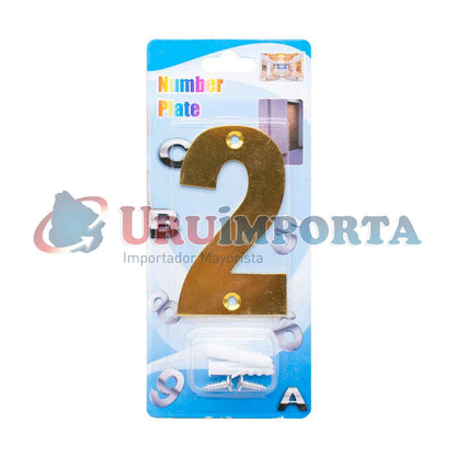 NUMERO 2 METALICO EN BLISTERS LH-1345
