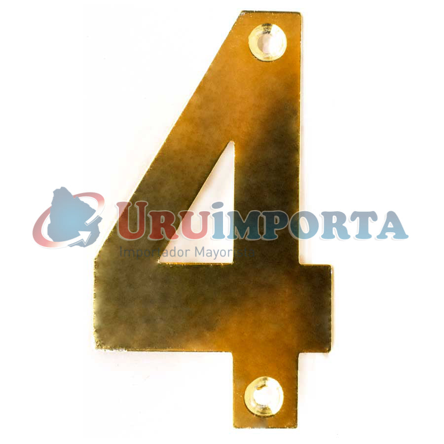NUMERO 4 METALICO EN BLISTERS LH-1345