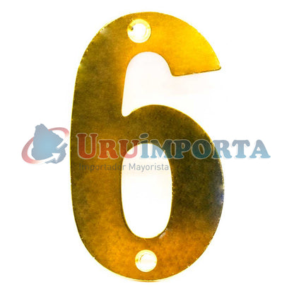 NUMERO 6 METALICO EN BLISTERS LH-1345