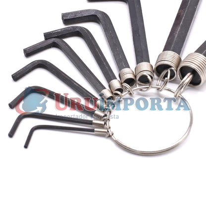 LLAVE ALLEN  20 PZ PULGADAS Y MILIMETRICAS LH-475