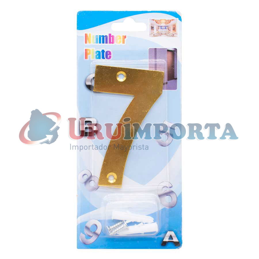 NUMERO 7 METALICO EN BLISTERS LH-1345