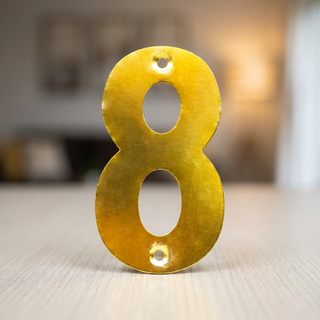 NUMERO 8 METALICO EN BLISTERS LH-1345