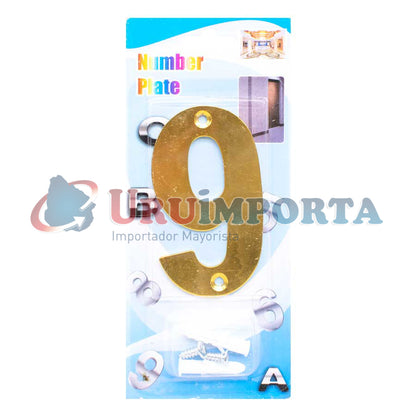 NUMERO 9 METALICO EN BLISTERS LH-1345