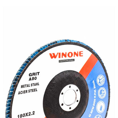 DISCO DE LIJA 4 1/2” METAL GRANO 80 WINONE LH-2135