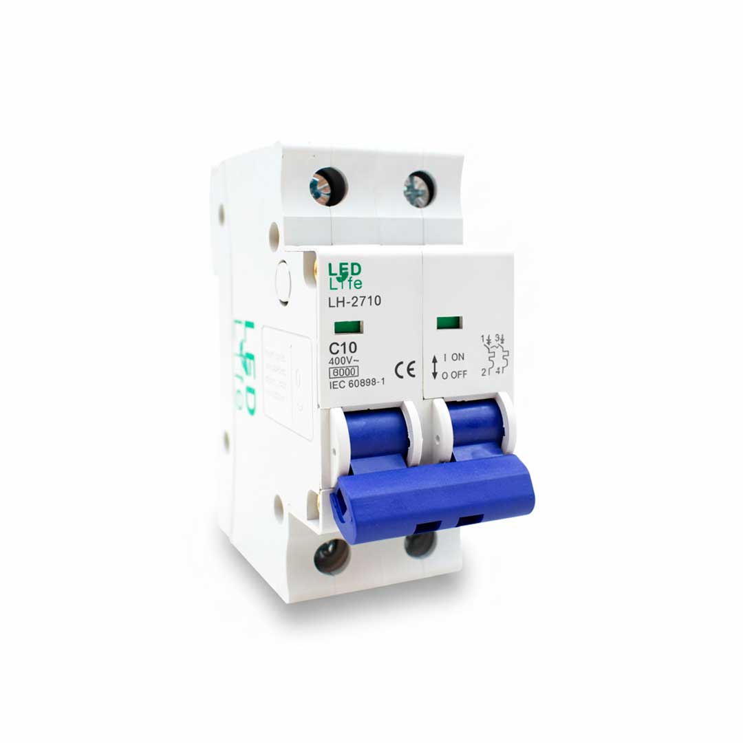 LLAVE TERMICA BIPOLAR 10A LED LIFE LH-2710