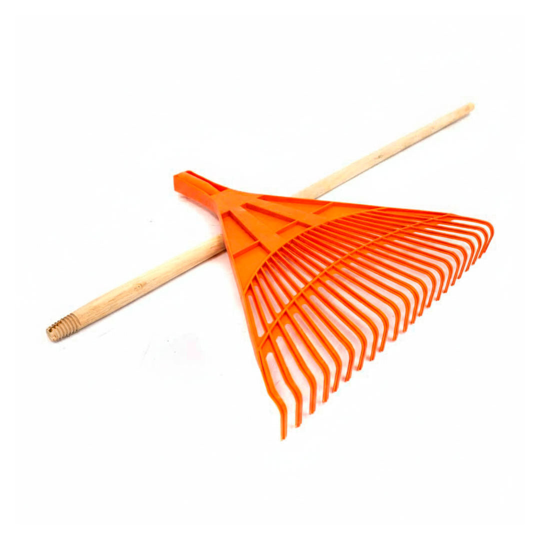 ESCOBILLA JARDIN PLASTICA CON CABO LH-1660