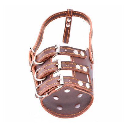 BOZAL 32CM DE CUERO PARA PERRO LH-1570