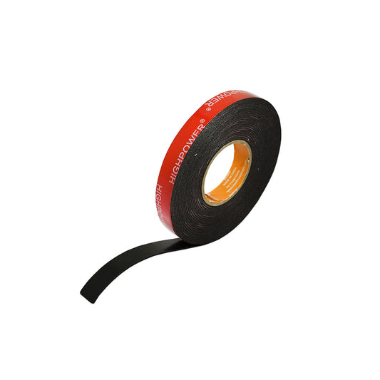 CINTA DOBLE FAZ NEGRA 12MM X 5METROS LH-1603