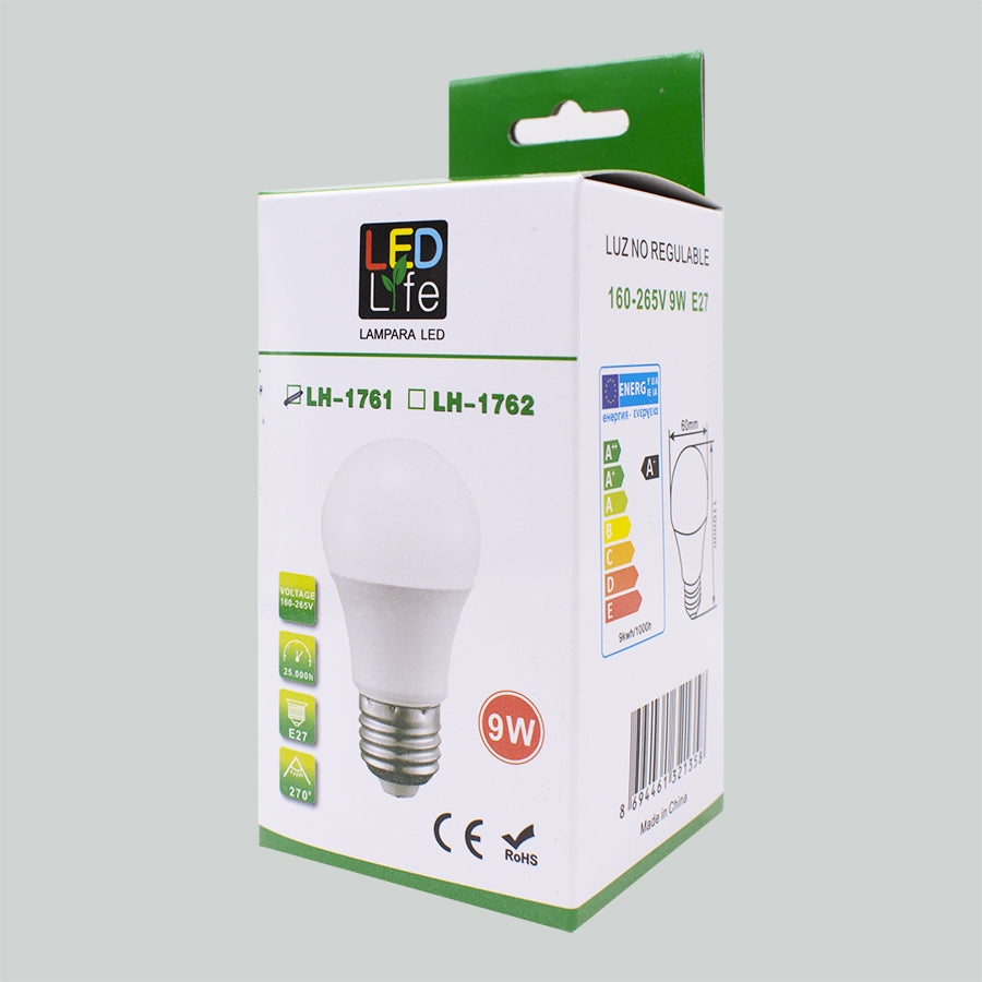LAMPARA LED 9W T/BOMBITA LUZ FRIA LED LIFE LH-1761