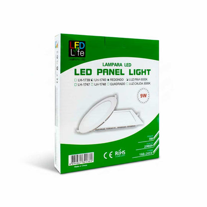 ARTEFACTO LED 9W REDONDO LUZ CALID LED LIFE LH1739