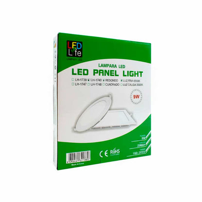ARTEFACTO LED 9W REDONDO LUZ FRIA LED LIFE LH1740