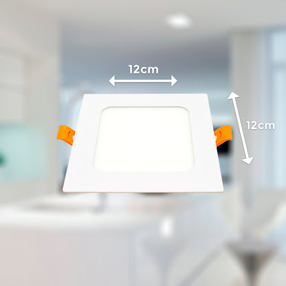 ARTEFACTO LED 6W CUADRAD LUZ CALID LED LIFE LH1745