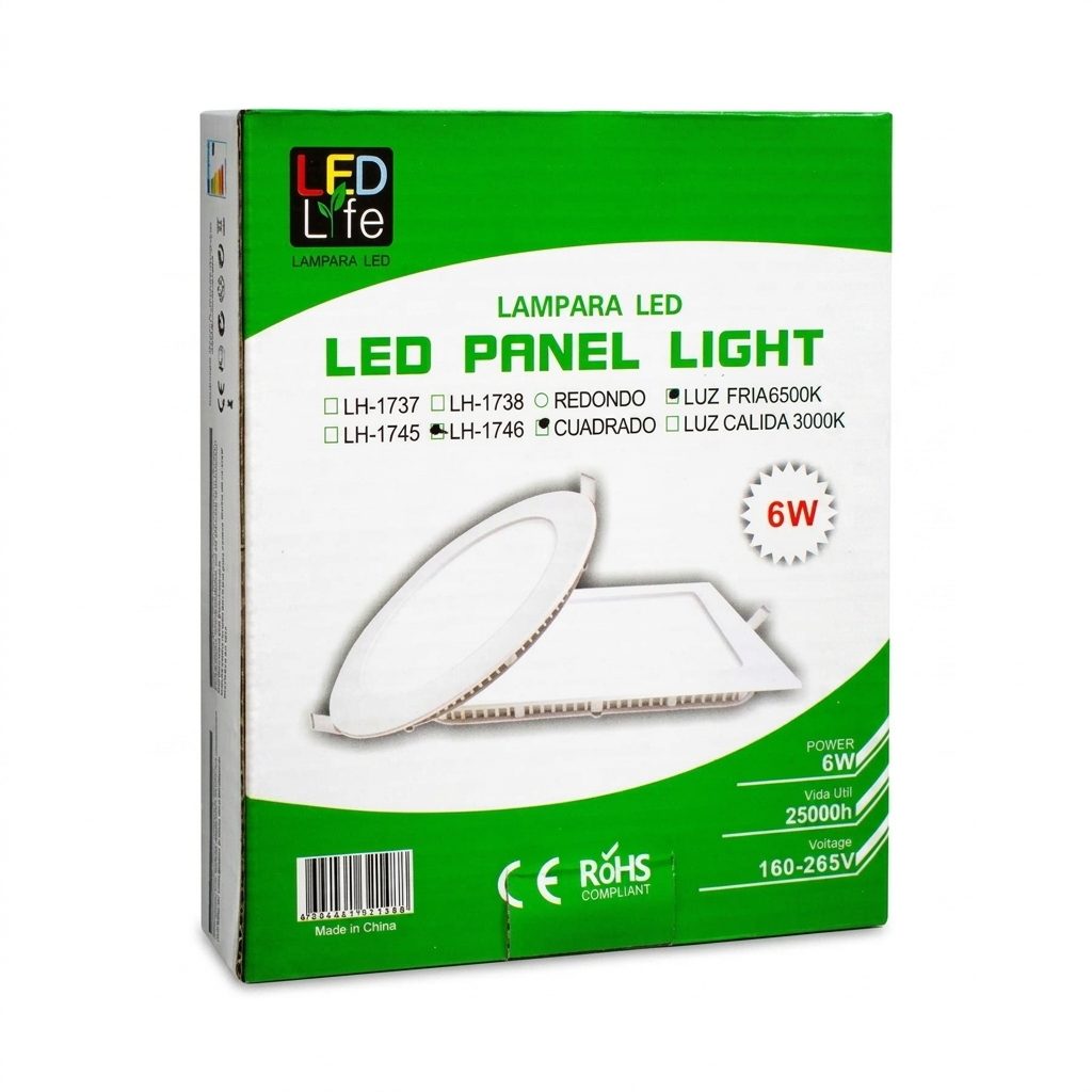 ARTEFACTO LED 9W CUADRADO LUZ CALI LED LIFE LH1747