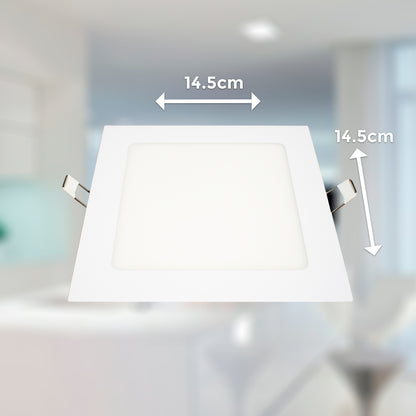 ARTEFACTO LED 9W CUADRADO LUZ FRIA LED LIFE LH1748
